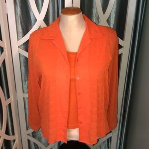 COLERIDGE & CO CHIFFON BLOUSE TANK SET